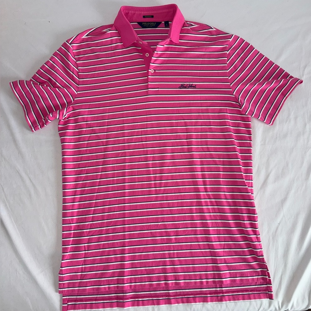 Polo by Ralph Lauren Pink Striped Polo Shirt